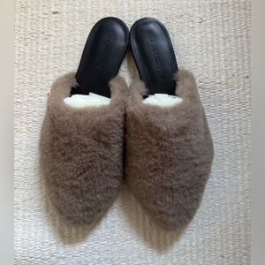 Jenni Kayne, Shearling Mule, Taupe, Size 37